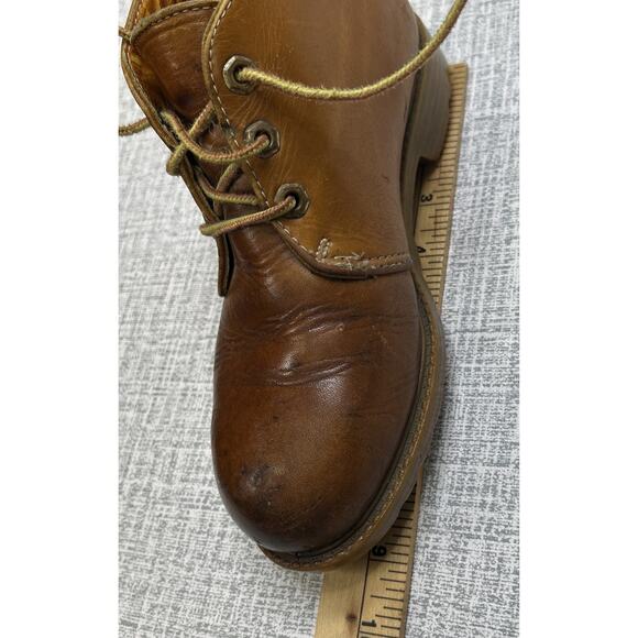 Vintage USA Timberland Men\'s Chukka Camel Brown leather Boots 6 M Oil Resistant main image 4